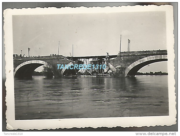 WW2 PHOTO ORIGINALE ALLEMANDE 1940 Pont Ko à LES PONTS DE CE Près Angers MAINE ET LOIRE 1940 - 1939-45