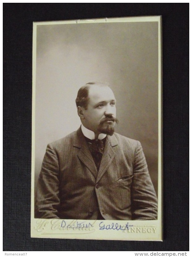 Docteur GALLET (1874-1936) - Sénateur - CDV Par F. Caboud, Photographie à Annecy (Haute-Savoie) - Fin XIXe Siècle - Personnes Anonymes