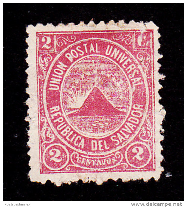 El Salvador, Scott #14, Mint No Gum, Coat Of Arms, Issued 1879 - El Salvador