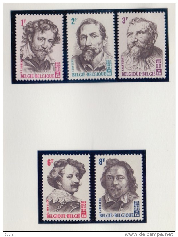 BELGIË/BELGIQUE:1965:Y.1322-26 Mint And Used In Souvenir-booklet: ##100 Years A.S.L.K./C.G.E.R.##:RUBENS,VAN DIJCK,JORDA - Otros & Sin Clasificación