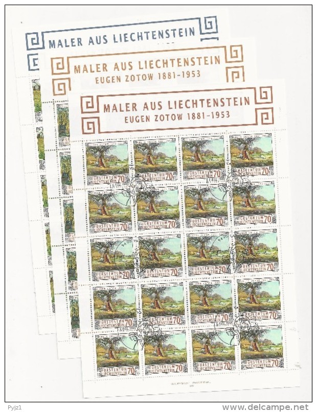 Liechtenstein, Huge Collection Of Sheets From The Period 1996-2005 - Collections (sans Albums)