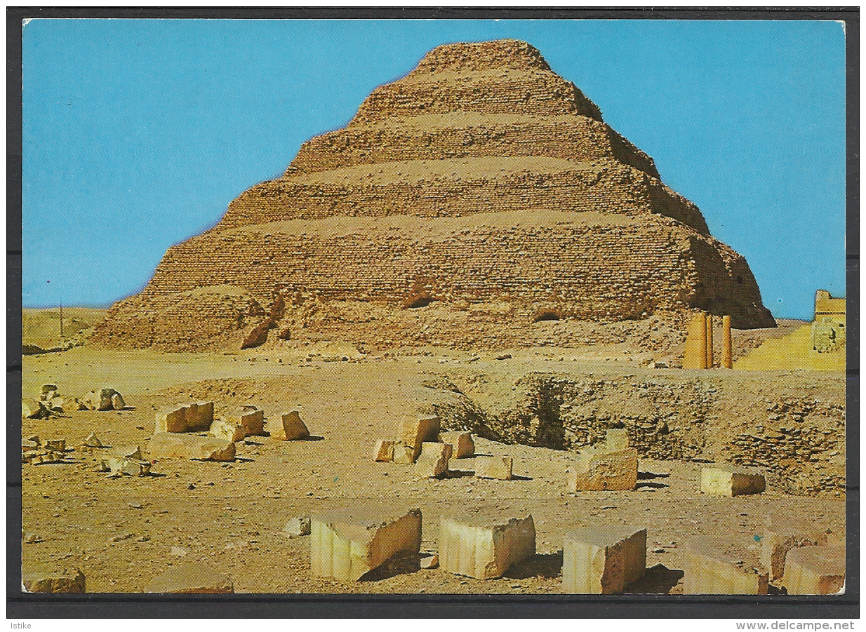 Egypt,  Sakkara, King Zoser's Step Pyramid. - Pyramiden