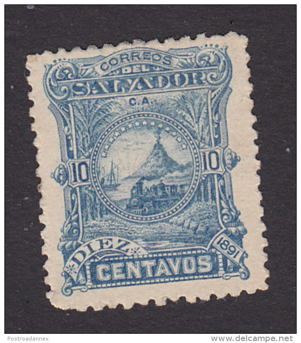 El Salvador, Scott #51, Mint Hinged, Volcano, Issued 1891 - El Salvador