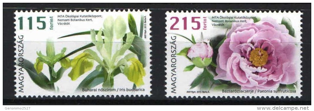 HUNGARY 2015 FLORA Plants FLOWERS - Fine Set MNH - Unused Stamps
