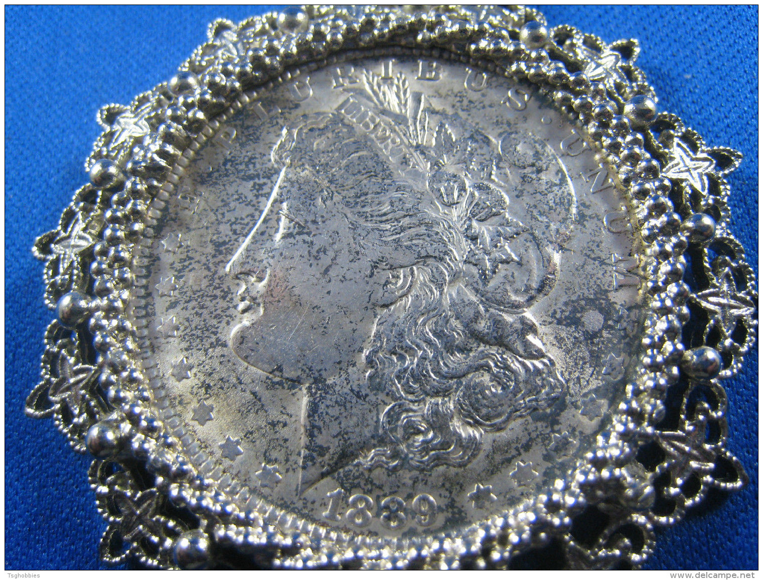 1889 MORGAN $ In SILVER (COLORED) NECKLASS AND PENDANT   (cnm$1) - Other & Unclassified
