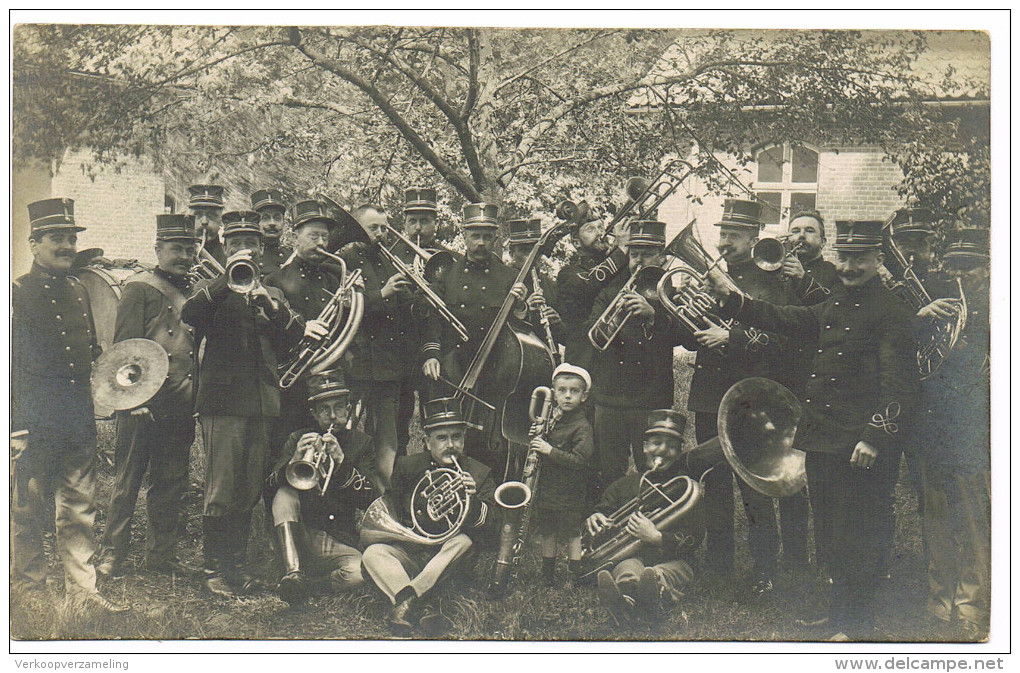 Camp De Beverloo (afgestempeld) Fotokaart Muziek   Musique Instrument - Leopoldsburg (Camp De Beverloo)