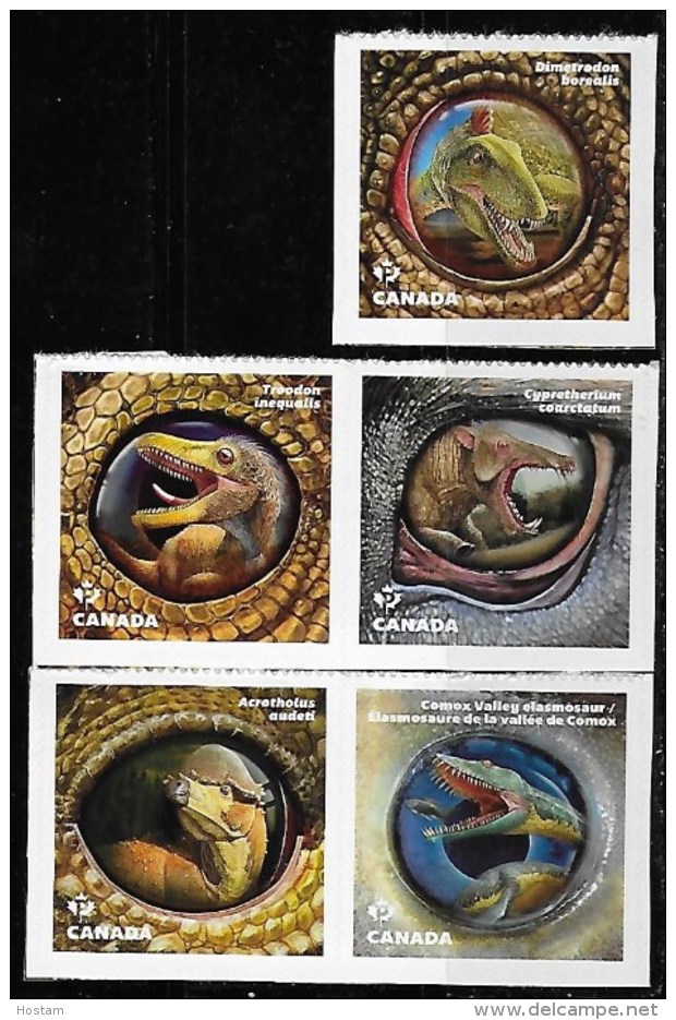 2016 Canada  2924-8,  Dinosaurs Prehistoric Animals.  Mnh - Timbres Seuls