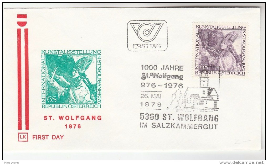 1974 St Wolfgang AUSTRIA FDC ST WOLFGANG Stamps  SPECIAL Pmk Illus CHURCH Cover Religion - Cristianesimo