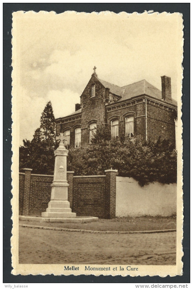 CPA - MELLET - Monument Et La Cure   // - Les Bons Villers