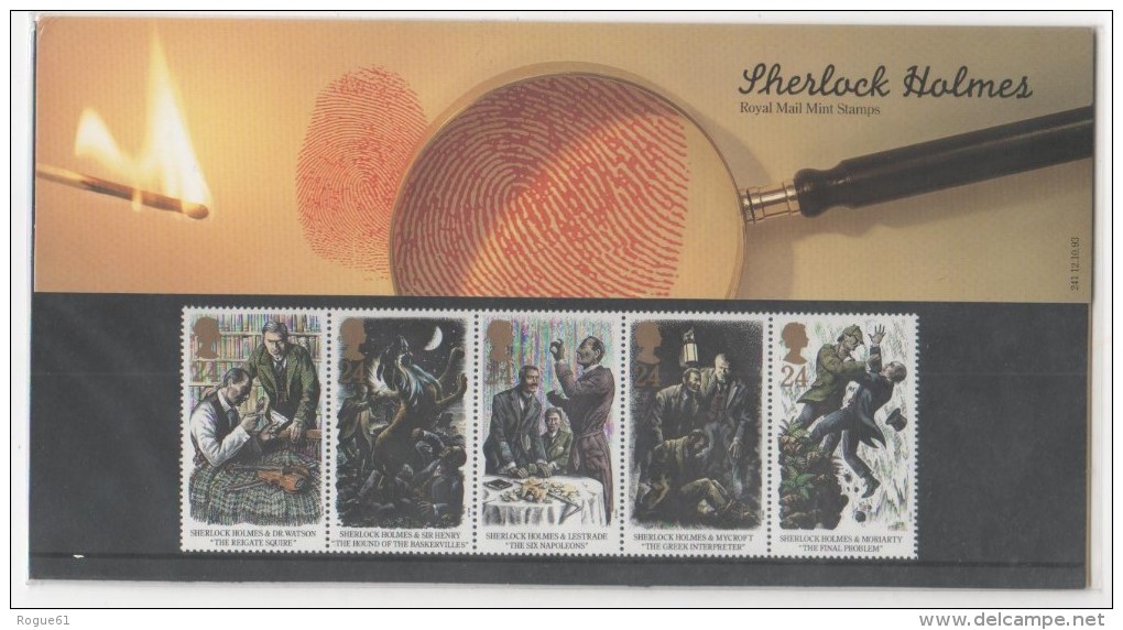 POCHETTE DE 5 TIMBRES  ANGLAIS - Thème Sherlock Holmes   -   ( Royal Mail Mint Stamps ) - Feuilles, Planches  Et Multiples