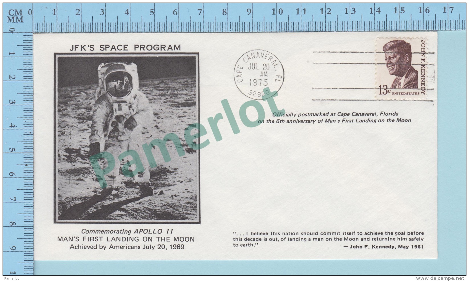 Cachet :Commemorating Apollo II  6 Th Anniversary-  Cover Cape Canaveral FL 1975 - United States