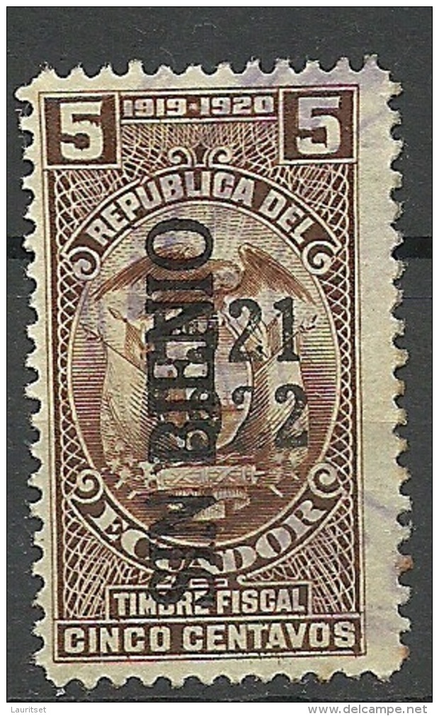 ECUADOR 1920/22 Revenue Tax OPT O - Ecuador