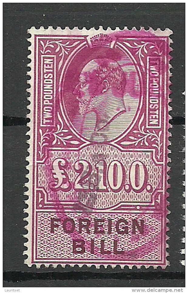 Great Britain Old Revenue Tax Stamp ? King Edward Foreign Bill O - Service