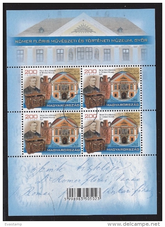 HUNGARY-2015.SPECIMEN - Minisheet  - Treasures Of Hungarian Museums - Flóris Rómer Museum Of Art And History In Gy&#337; - Used Stamps