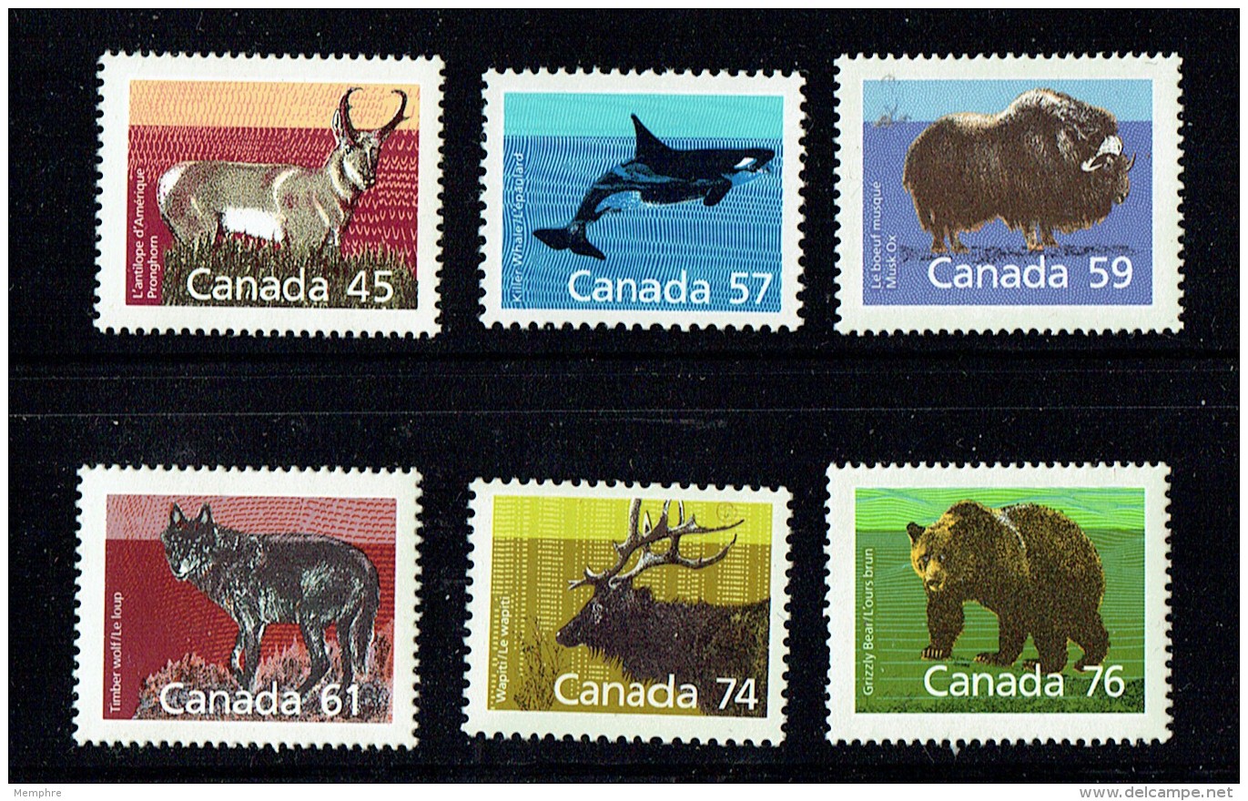 1989 Mid-value Animal Definitives 1172-5, 1177-8  ** MNH - Unused Stamps