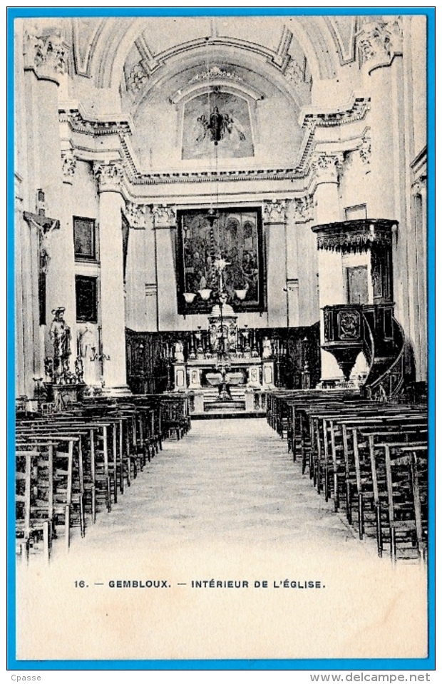 CPA Belgie Belgique - GEMBLOUX - Intérieur De L'Eglise ° Phot. Bertels - Gembloux