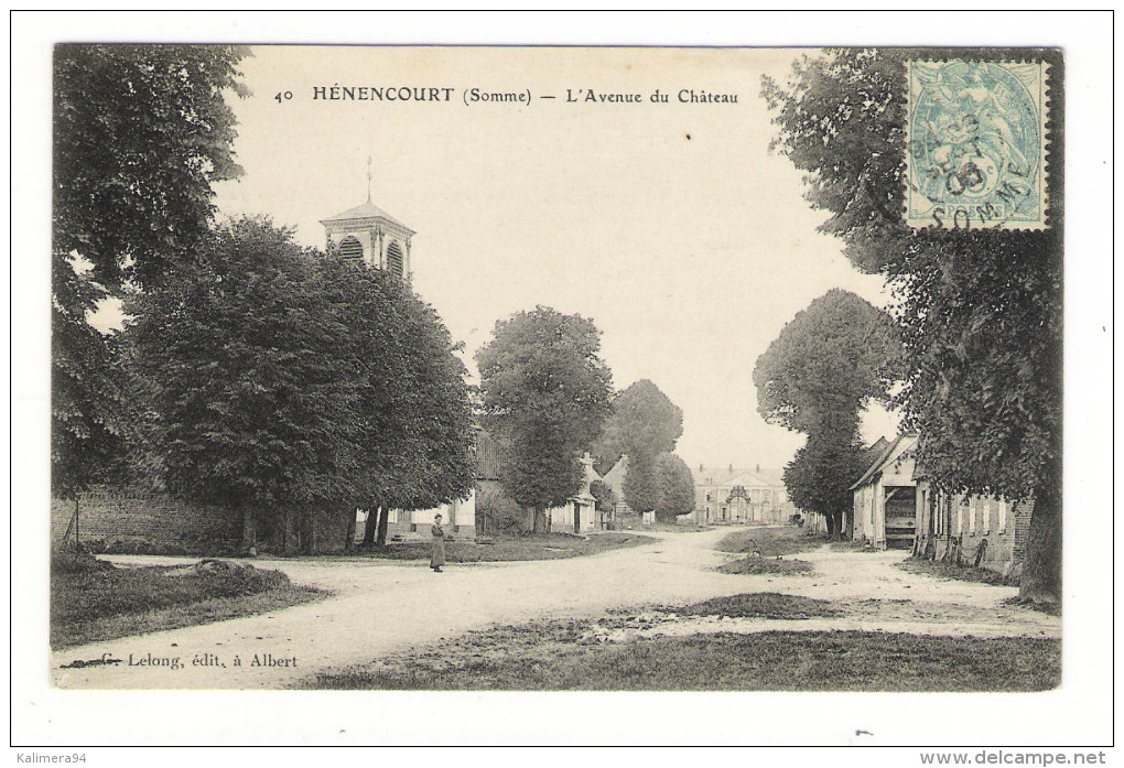 SOMME  /  HENENCOURT  /  L' AVENUE  DU  CHÂTEAU  /  Edit.  G. LELONG - Autres & Non Classés