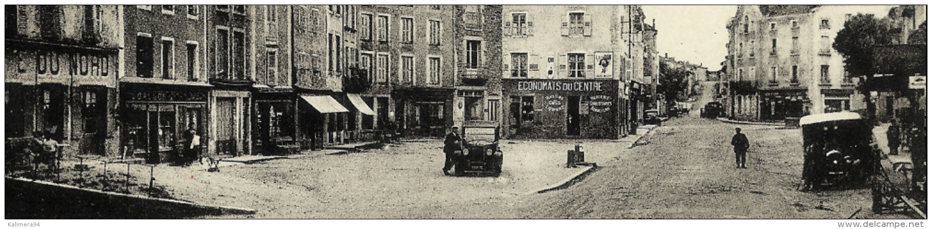 HAUTE-LOIRE / CRAPONNE-sur-ARZON / PLACE DU FAUBOURG CONSTANT ( Automobiles + ECONOMATS DU CENTRE ) / Beau DAGUIN , 1950 - Craponne Sur Arzon