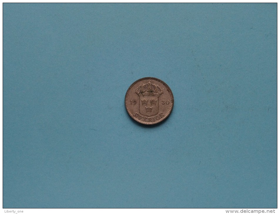 1930 G - 25 Ore / KM 785 ( Uncleaned Coin / For Grade, Please See Photo / Scans ) !! - Svezia