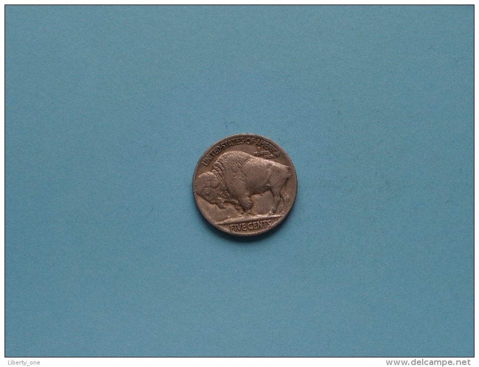 1917 - Five Cents / KM 134 ( Uncleaned Coin / For Grade, Please See Photo / Scans ) !! - 1913-1938: Buffalo