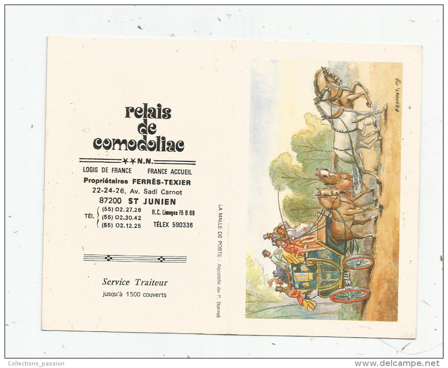 G-I-E , Calendrier , Petit Format , 1990 , Restaurant RELAIS DE COMODOLIAC , Saint JUNIEN , Haute Vienne - Formato Piccolo : 1981-90