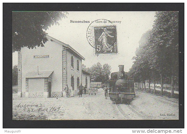 DF / 28 EURE ET LOIR / SENONCHES / CARE DU TRAMWAY / CHEMIN DE FER / LOCOMOTIVE - Autres & Non Classés