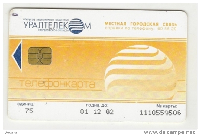 Calling Card  75 Units - 2001 -  Uraltelecom - Sverdlovsk - Russia - Russland