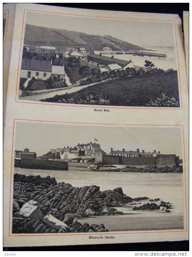Royal Album of Jersey avec 12 gravures 1890 Corbière Aubins Rosel Bay Bouley Bay Peter´s Valley Plemont  St Heliers  HIP