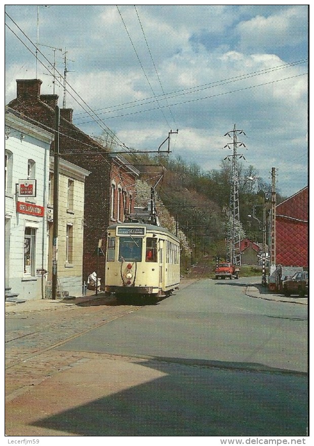 BELGIQUE SAINT VAAST TRAM TRAMWAY MOTRISE TYPE S 9075 SUR LA LIGNE 90 CHARLEROI BINCHE LA LOUVIERE - Tram