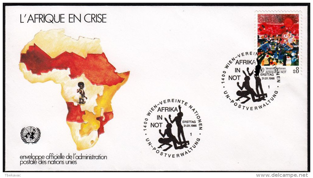 UN Wien 1986, FDC Cover "Help Africa" W./special Postmark "Wien", Ref.bbzg - FDC