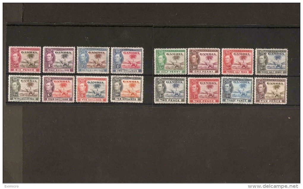 GAMBIA 1938 - 1946 SET SG 150/161 MOUNTED MINT Cat £170 - Gambia (...-1964)