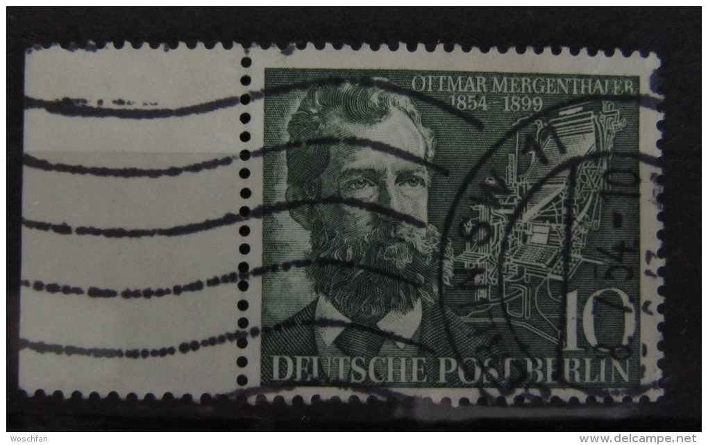 1954, Berlin Mergenthaler Linken Rand, Michel 117, O Gst Used, Value +3,- - Gebraucht