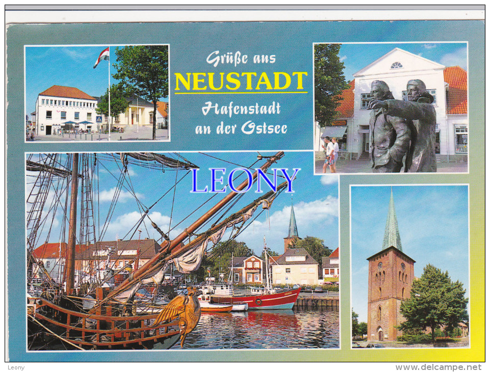 CPM   D´ ALLEMAGNE -     NEUSTADT /OSTSEE  VUES DIVERSES - BEAU TIMBRE - Neustadt (Holstein)
