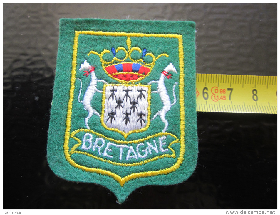 LA BRETAGNE RÉGION ÉCUSSON BLASON TISSU Brodé  écusson Tissu - Scudetti In Tela