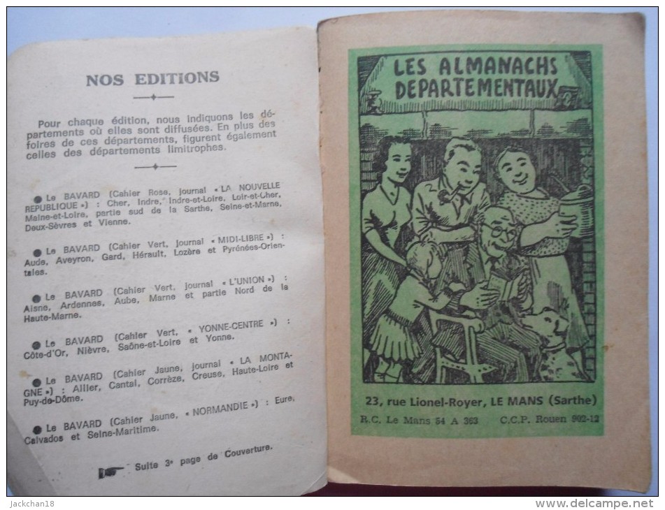 -- ALMANACHS DEPARTEMENTAUX - LE GROS BAVARD POUR L'ANNEE BISEXTILE 1972 - Autres & Non Classés