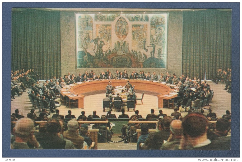 NY NEW YORK - CP ANIMEE UNITED NATIONS / NATIONS UNIES - SECURITY COUNCIL CHAMBER - A GENERAL VIEW... - P29616 - Andere Monumente & Gebäude