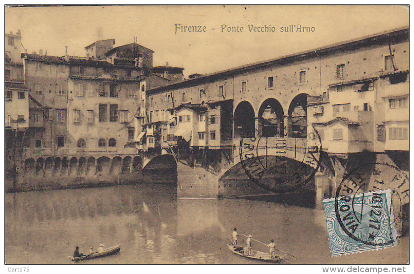 Italie - Firenze Florence -  Ponte Vecchio Sull'Arno - 1912 - Firenze