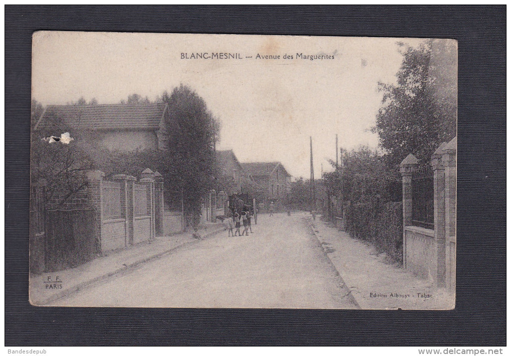 Peu Courante Le Blanc Mesnil (93) - Avenue Des Marguerites ( F.F. Paris Edition Albouys Tabac En L'état) - Le Blanc-Mesnil