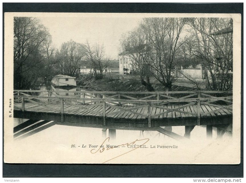 CPA - CRETEIL - La Passerelle - Bateau Lavoir  (dos Non Divisé) - Creteil