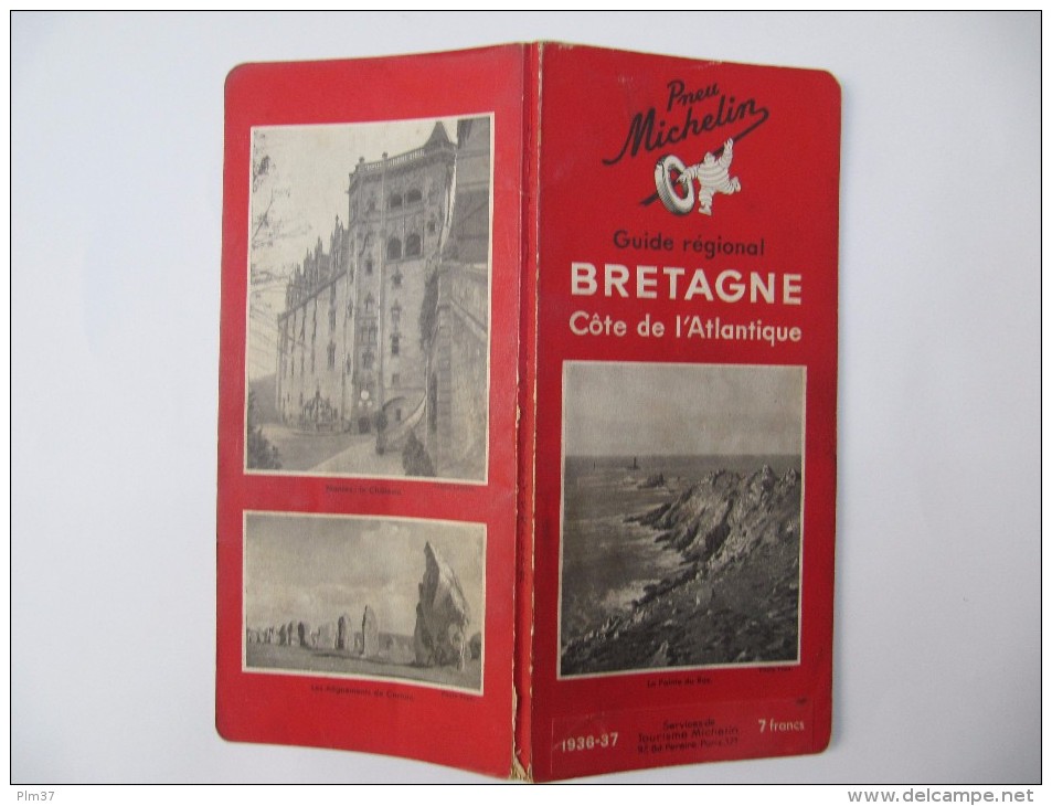 MICHELIN - Guide Régional Bretagne, Côte De L´Atlantique 1936-1937 - Michelin (guide)