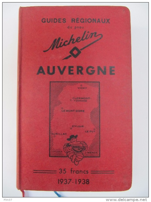 MICHELIN - Guide Régional Auvergne 1937-1938 - Excellent état - Michelin (guide)