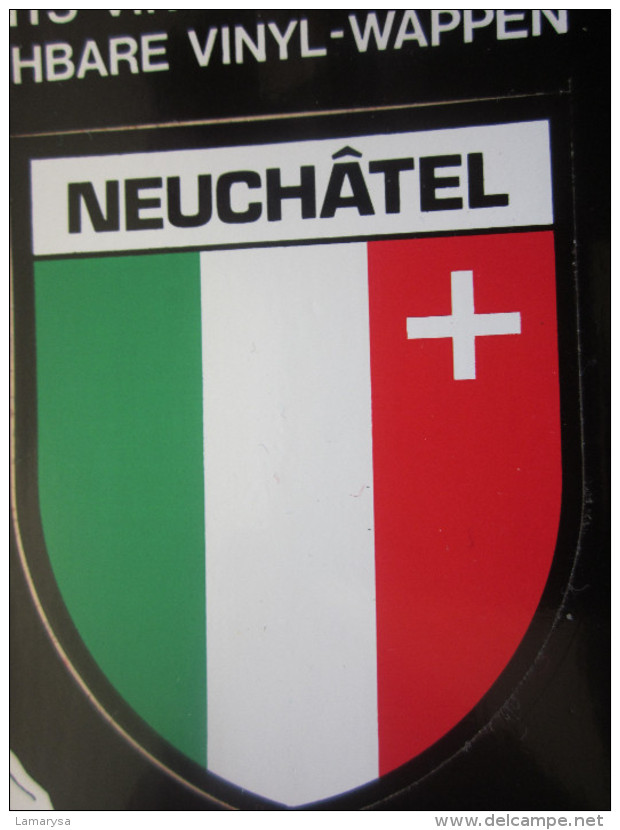 NEUCHÂTEL SUISSE HELVETIA  SEBSTKLEBENDE  STOFFABZEICHENAUF-ÉCUSSON BLASON AUTOCOLLANT VINYL LAVABLE Autre Collection - Autocollants