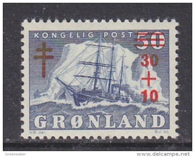 Greenland 1958 Tuberculose 1v * Mh (= Mint, Hinged) (GL104) - Neufs