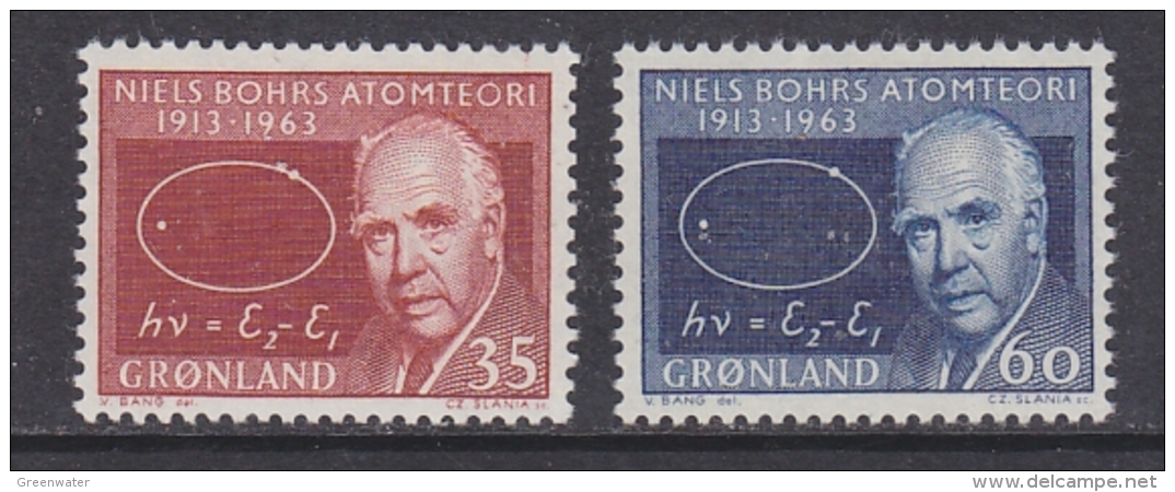 Greenland 1963 Niels Borhs 2v ** Mnh (GL109) - Ungebraucht