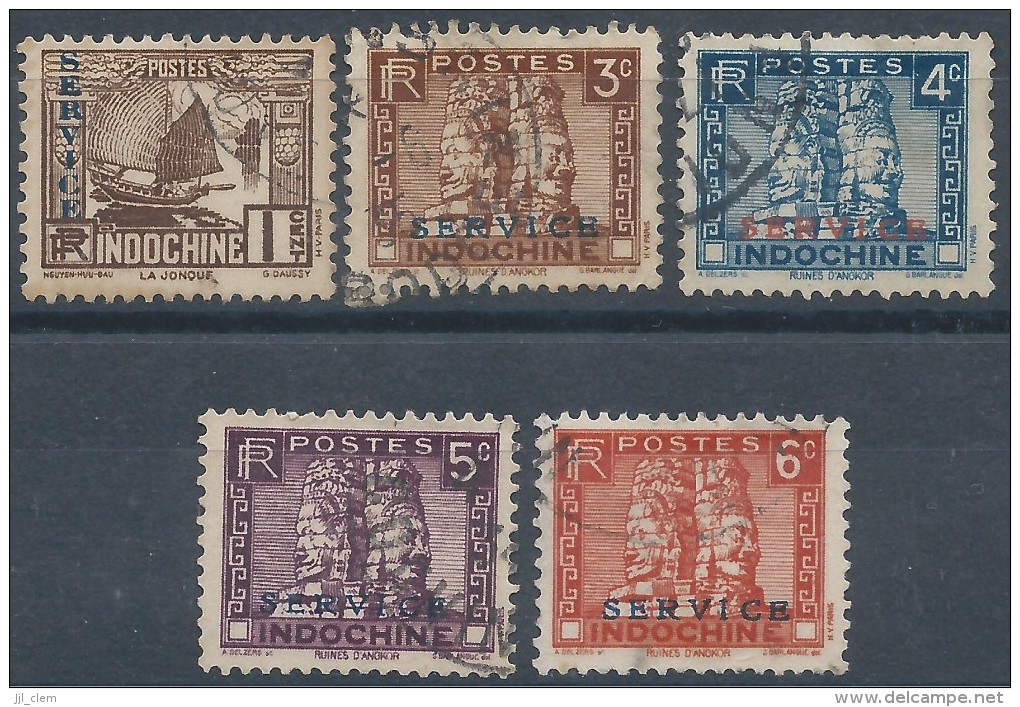 Indochine Service 1-3 à 6 Obl. - Other & Unclassified