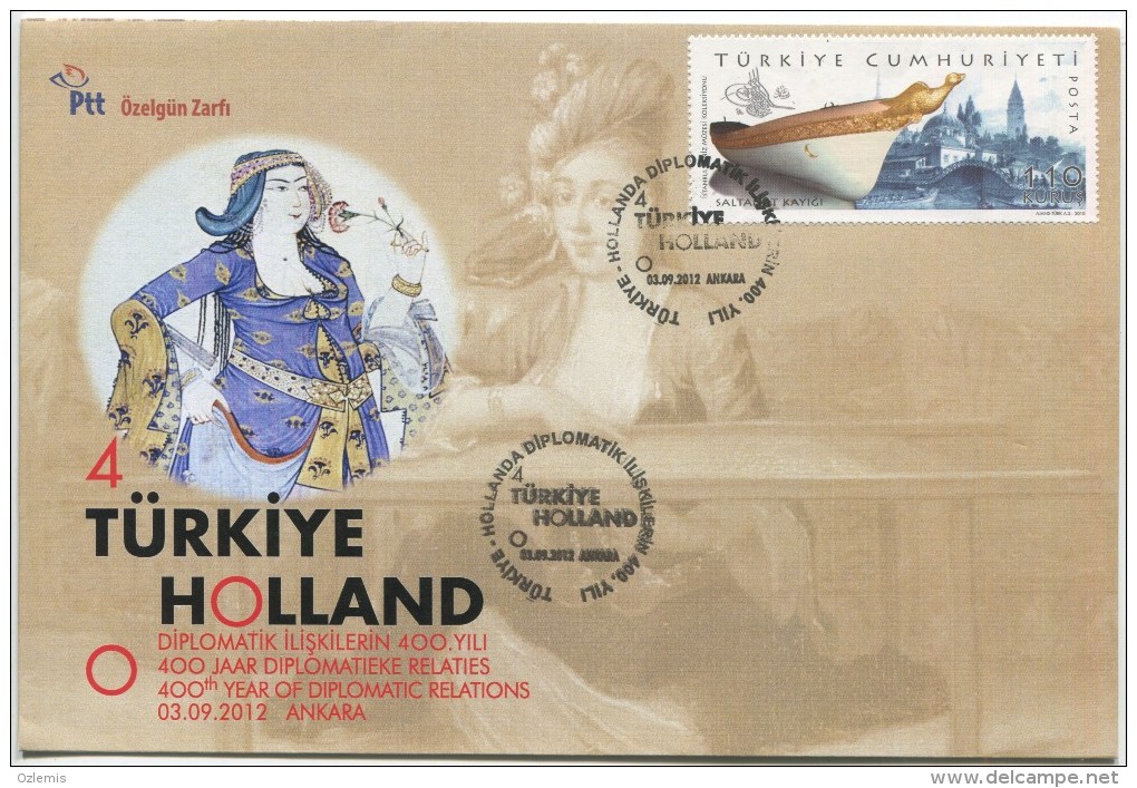 TURQUIE,TURKEI TURKEY 400TH YEAR OF DIPLOMATIC RELATIONS  2012 FIRST DAY COVER - Cartas & Documentos