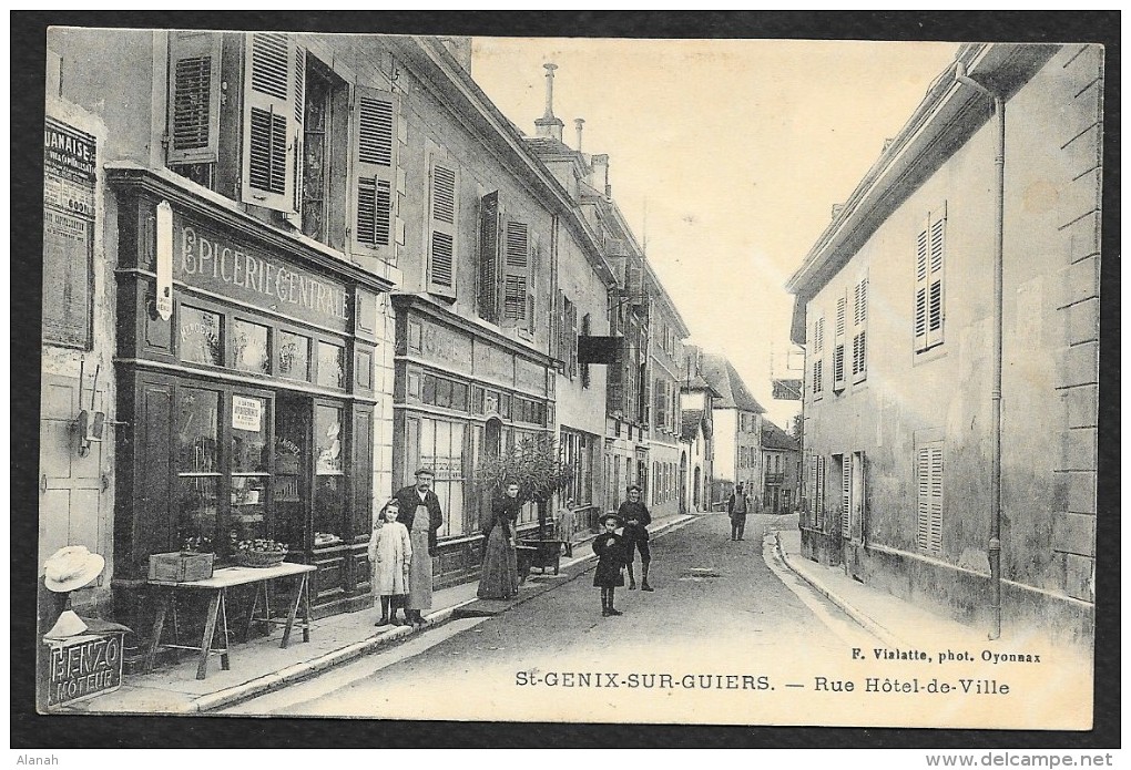 SAINT GENIX Sur GUIERS Rue De L'Hôtel De Ville Epicerie Café (Vialatte) Savoie (73) - Autres & Non Classés