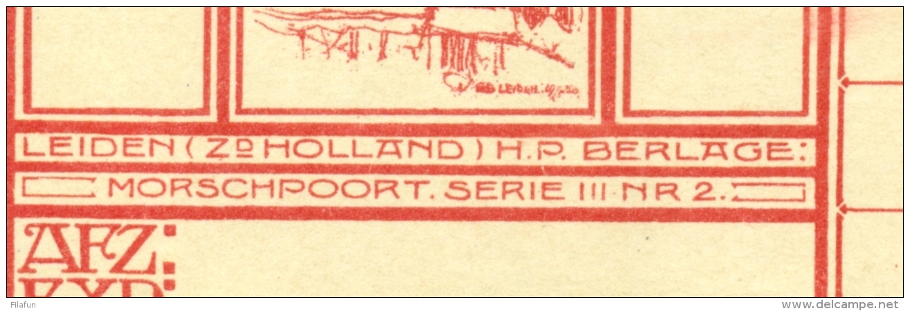 Nederland - 1928 - Briefkaart G214e - Leiden Morschpoort - Naar Curacao - Postal Stationery