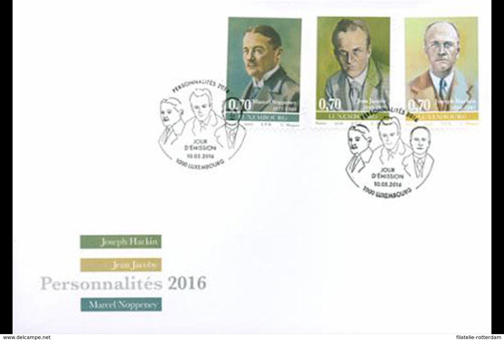 Luxemburg / Luxembourg - Postfris / MNH - FDC Persoonlijkheden 2016 - Ungebraucht