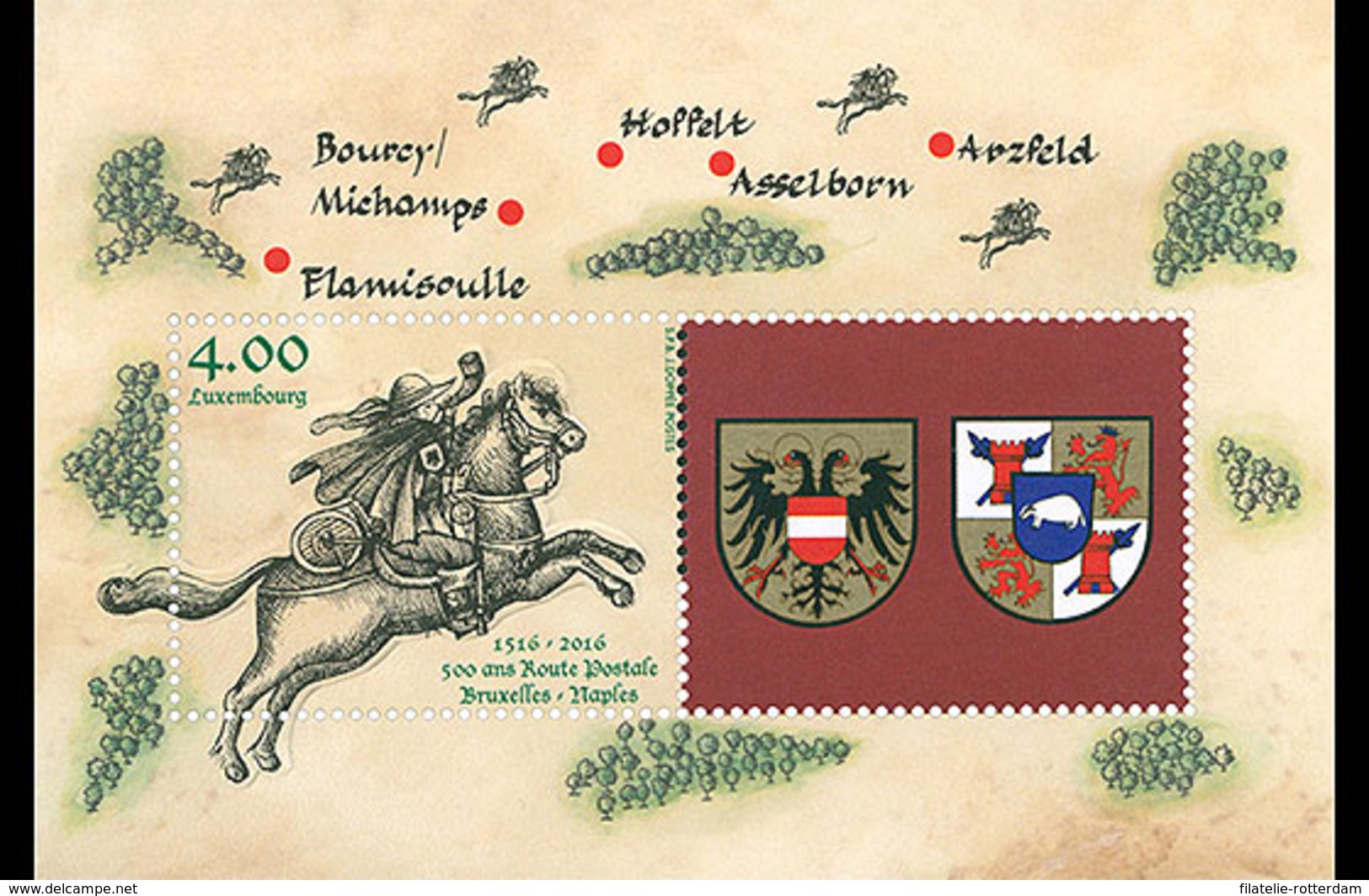 Luxemburg / Luxembourg - Postfris / MNH - Sheet Postal Route Luxembourg 2016 - Neufs